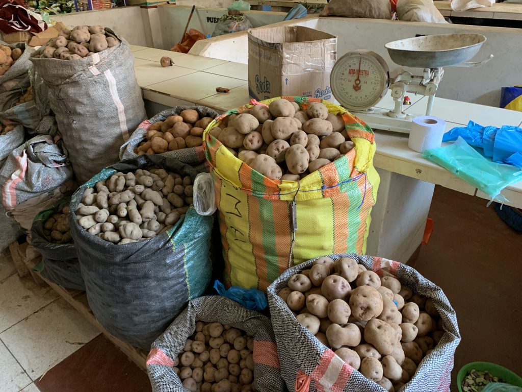 Potatoes in Pisac market