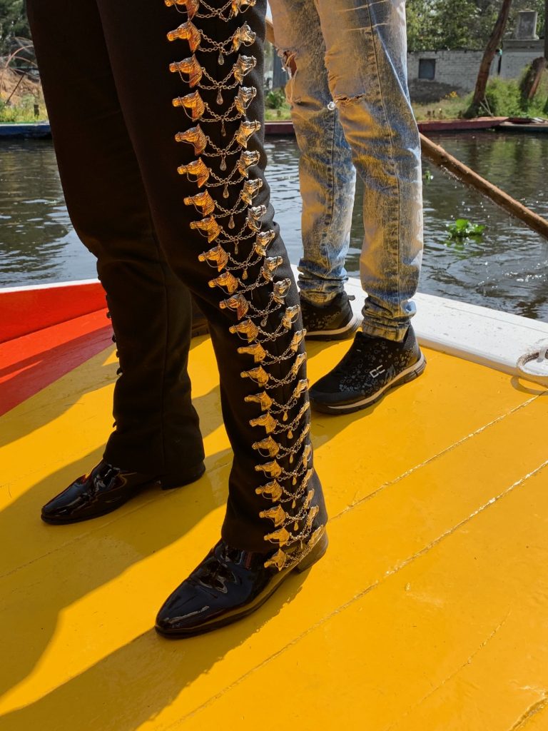 Mariachi band on trajinera, Xochimilco, Mexico ©2019, Cyndie Burkhardt
