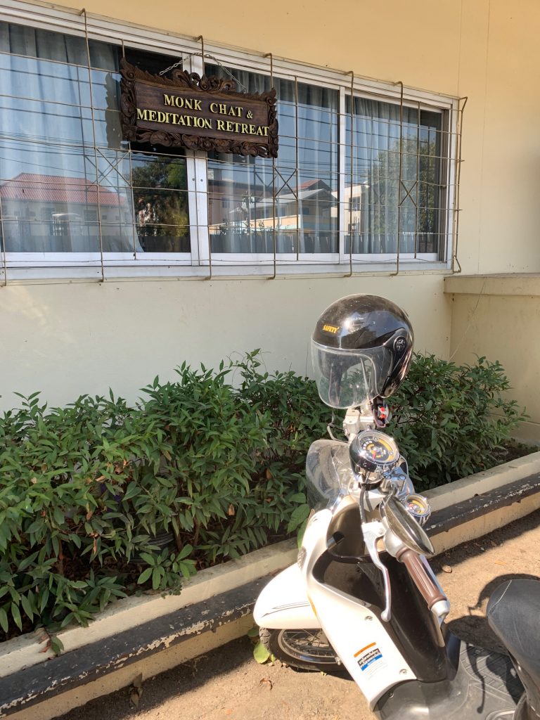 Monk Chat office at CMU University, Chiang Mai, ©2019, Cyndie Burkhardt