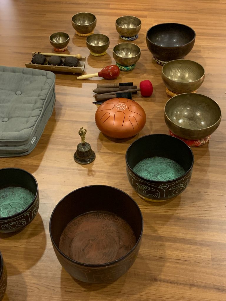 Meditation tools at Future of Wellness, Kuala Lumpur, Malaysia ©2020, Cyndie Burkhardt.
